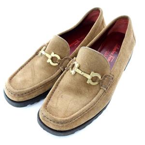 ローファー スリッポン ガンチーニ スエード 8.5B 26.5cm 茶 ブラウン