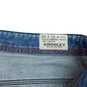 DIESEL KROOLEY ダメージ加工ストレートデニムパンツ W31 L32 インディゴ