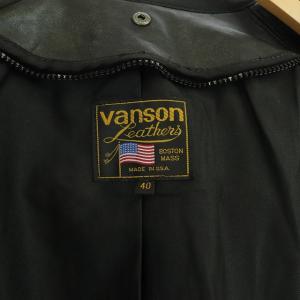 vanson Leathers leathers シングル ライダース ジャケット 革ジャン アウター  40   ブラック
