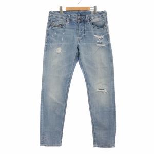 LARKEE-BEEX レギュラーテーパードストレッチデニムジーンズ 32 ライトブルー