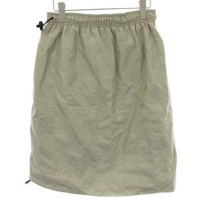 DIESEL 中綿ナイロンひざ丈スカート S グレージュ