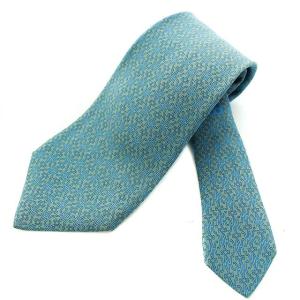 Hロゴシルクネクタイ ブルー