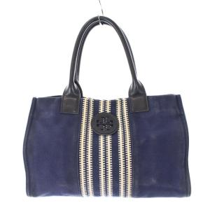 トートバッグ ハンドバッグ キャンバグ ロゴ キャンバス ネイビー ホワイト