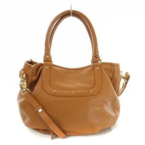 TORY BURCH アマンダ レザーハンドバッグ ブラウン