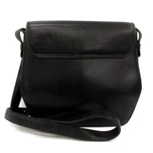 BALLY ロゴレザーショルダーバッグ ブラック