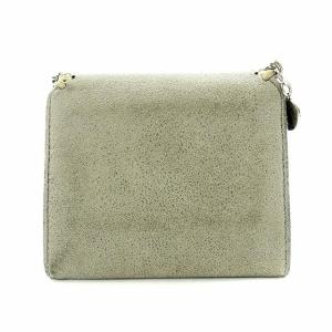 STELLA McCARTNEY ファラベラ 三つ折り財布 ウォレット チェーン ベジタリアンレザー スエード グレー