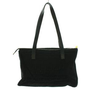 FENDI ズッカ柄 トートバッグ レザー ナイロン ブラック