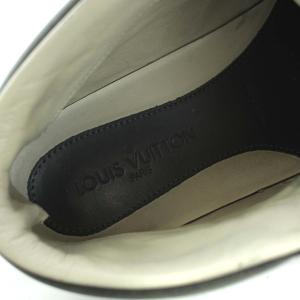 LOUIS VUITTON ダミエ ミドルカットスニーカー レザー 7.5 ブラック