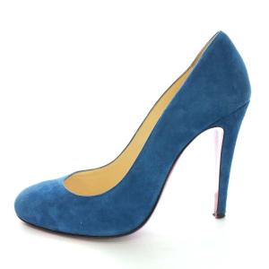 Christian Louboutin スエードハイヒールパンプス ブルー