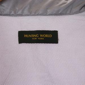 HUNTING WORLD マルチストライプノーカラージャケット パープル