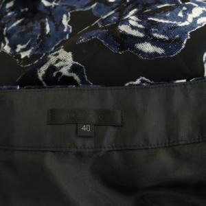 TO BE CHIC 17AW バラプリントフレアスカート 40 ブラック