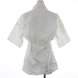 CELINE フィービー期 シャツ 半袖 ベルト コットン 38 ホワイト