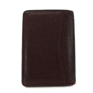 LOUIS VUITTON オーガナイザー ドゥ ポッシュ タイガ レザーカードケース ブラウン