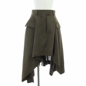 SUITNG ASYMMETRY SKIRT 変形 フレアスカート  S  グリーン