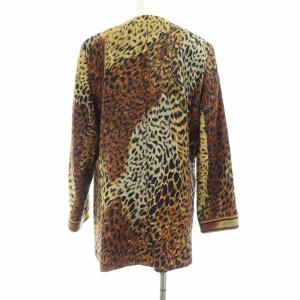 LEONARD FASHION ヴィンテージ スーツ セットアップ ジャケット スカート レオパード柄 L ブラウン