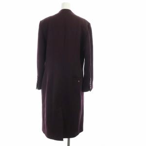GIVENCHY BOUTIQUE ヴィンテージ ノーカラーコート アウター ロング ロゴボタン 40 紫