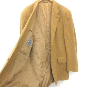 Christian Dior ヴィンテージ テーラードジャケット チェック カシミヤ混 シングル 2B 総裏地 52 ブラウン