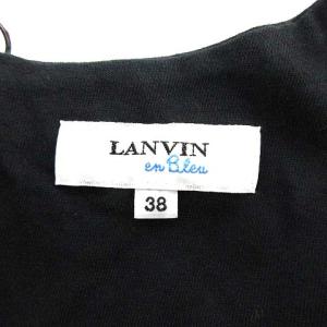 LANVIN en Bleu ひざ丈パフスリーブワンピース ブラック