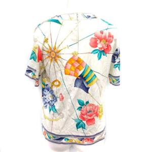 LEONARD 半袖花柄Tシャツ S ホワイト