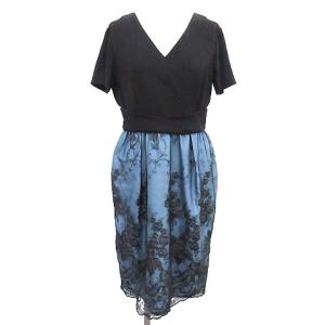 半袖レースワンピース 36 ブラック