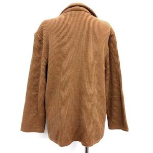 Salvatore Ferragamo ニット テーラードジャケット ダブル リブ ウール L ブラウン
