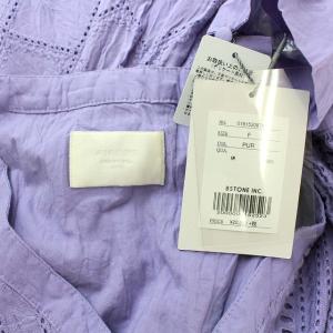 Ameri VINTAGE 19SS MEDI CRUMPLE COTTON LACE DRESS ワンピース パープル