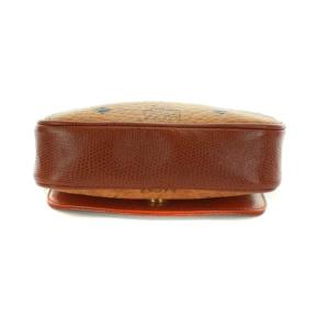 MCM チェーンショルダーバッグ ミニ ヴィセトス柄 レザー ブラウン