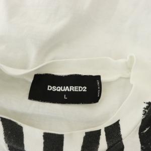 DSQUARED2 19SS イタリア製 プリント Tシャツ L ホワイト ブラック