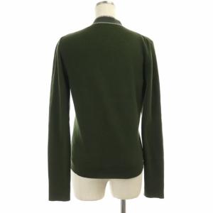 Salvatore Ferragamo ヴァラボタンノーカラーニットジャケット S グリーン