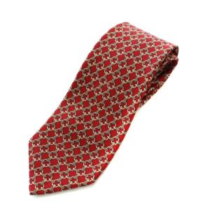 シルク総柄ネクタイ レッド