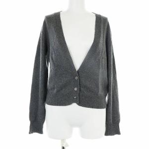 リネンカシミヤニットカーディガン グレー