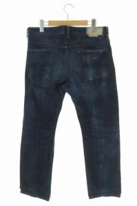 DIESEL BUSTER デニムパンツ テーパード ボタンフライ ダメージ加工 W30L30 ネイビー