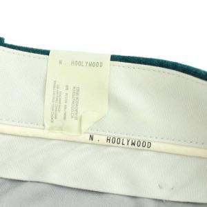 N.HOOLYWOOD 19AW ベロアワークパンツ 42 グリーン