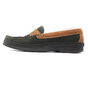 BALLY ヌバックレザーローファー モスグリーン