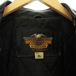HARLEY DAVIDSON シングルライダース レザージャケット XL ブラック