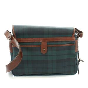 POLO RALPH LAUREN ブラックウォッチメッセンジャーバック グリーン