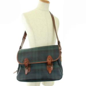 POLO RALPH LAUREN ブラックウォッチメッセンジャーバック グリーン