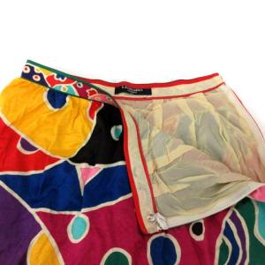 LEONARD ヴィンテージ スカート ひざ丈 台形 総柄 72 マルチカラー