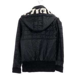 DIESEL 裏地ロゴナイロン中綿ジャケット XS ネイビー