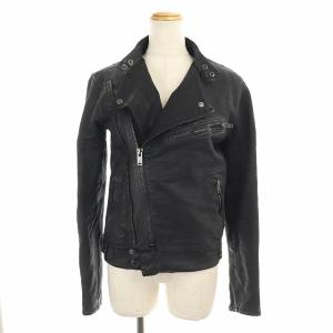 ライダースジャケット 中綿 ジップアップ S ブラック