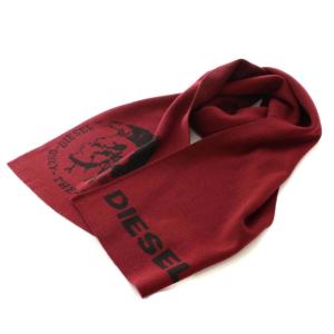 ロゴニットマフラー ワインレッド