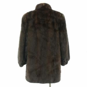 SAGA MINK ミンクコート ミドル丈 茶