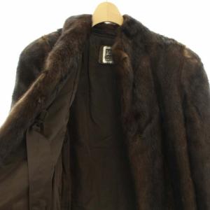 SAGA MINK ミンクコート ミドル丈 茶