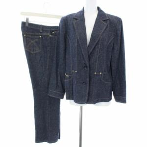 FASHION スーツ セットアップ 上下 テーラードジャケット デニム 2B ノーベント 11AR