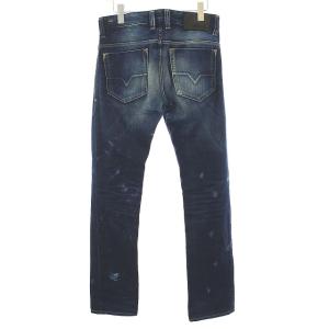 DIESEL SAFADO デニムパンツ ストレート ダメージ加工 ペイント加工 W27 L32 インディゴ