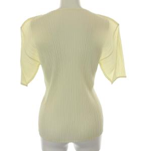 PLEATS PLEASE ISSEY MIYAKE イッセイミヤケ クルーネックプリーツカットソー 3 アイボリー