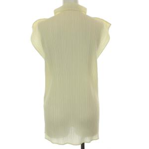 PLEATS PLEASE ISSEY MIYAKE イッセイミヤケ タートルネックプリーツノースリーブカットソー 4 アイボリー