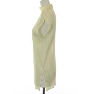 PLEATS PLEASE ISSEY MIYAKE イッセイミヤケ タートルネックプリーツノースリーブカットソー 4 アイボリー