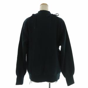 FACETASM スウェット トレーナー クルーネック プルオーバー レースアップ リボン グリーン ネイビー