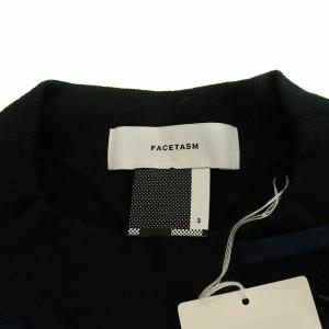 FACETASM スウェット トレーナー クルーネック プルオーバー レースアップ リボン グリーン ネイビー